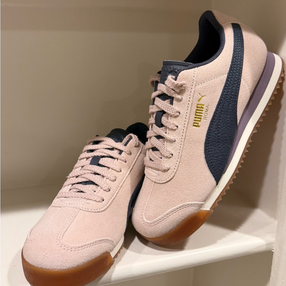 Puma Blush and Navy Sneakers